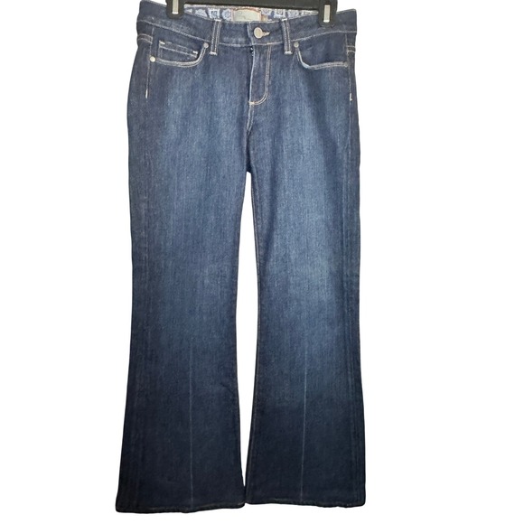 Paige Premium Denim Robertson 27 Dark Wash Flared Jeans Stretch Made in USA - Picture 1 of 11